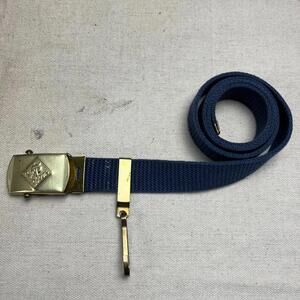 VTG Official Cub Scouts of America Belt Blue Cotton Solid Brass Buckle 31” BSA